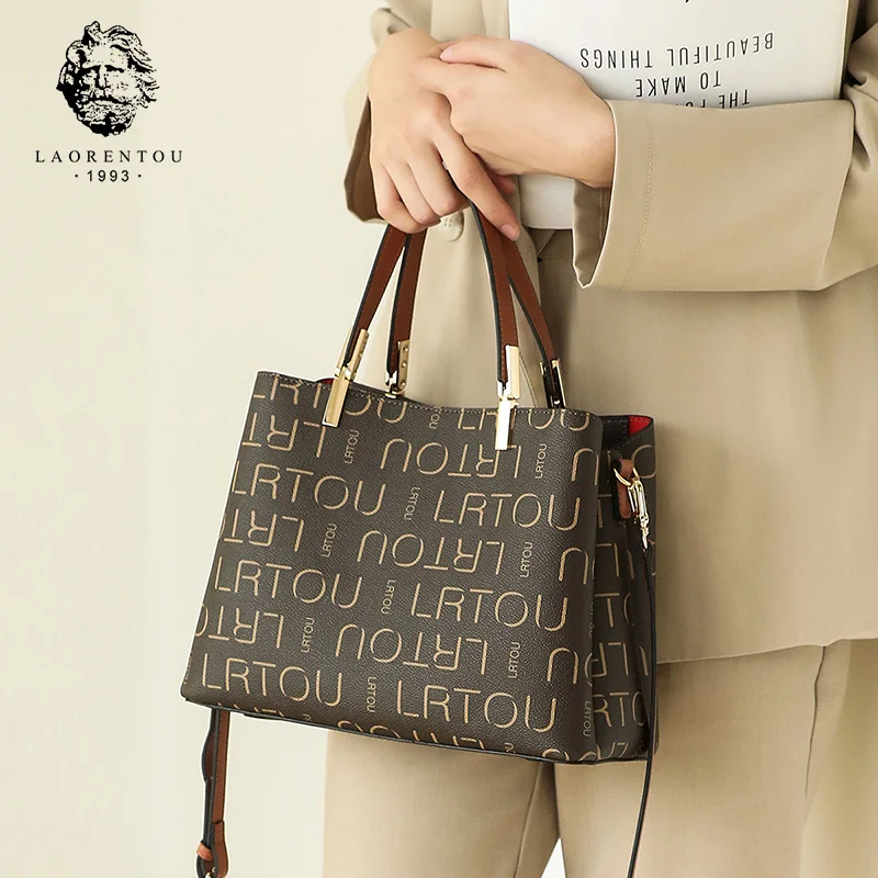 LAORENTOU женская сумка-мессенджер из ПВХ модная офисная сумка с логотипом LRT через