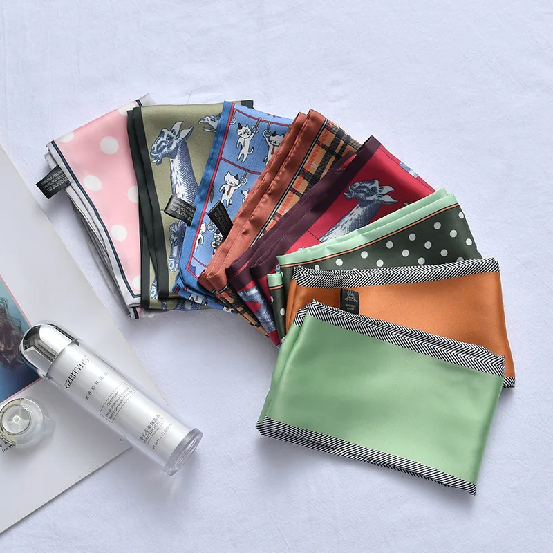

Hot style long elegant small scarf Spring and Summer Decoration of Small Silk Scarf variety tied bag silk scarf fashion ribbon