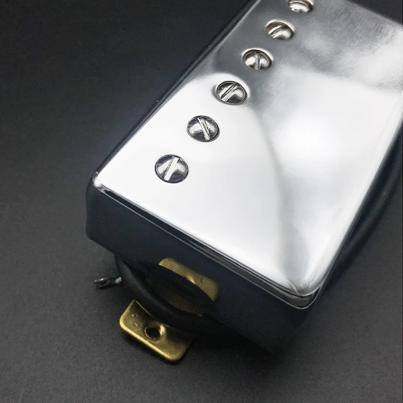 Alnico 5 Humbucker электрогитара пикап хромированная Шея мост Пикап для LP стиль электрическая гитара латунная крышка гитарра пикап