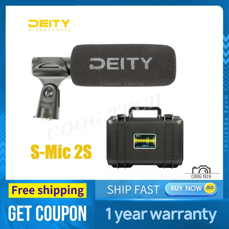 Супер кардиоидный микрофон Deity S Mic 2S с чувствительностью направленного дробовика