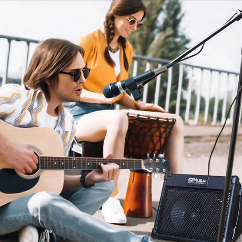 elektrische akustische gitarre verstärker lautsprecher bass combo tragbare amp reverb bluetooth wiederaufladbare gebaut in soundkarte aufnahme fr