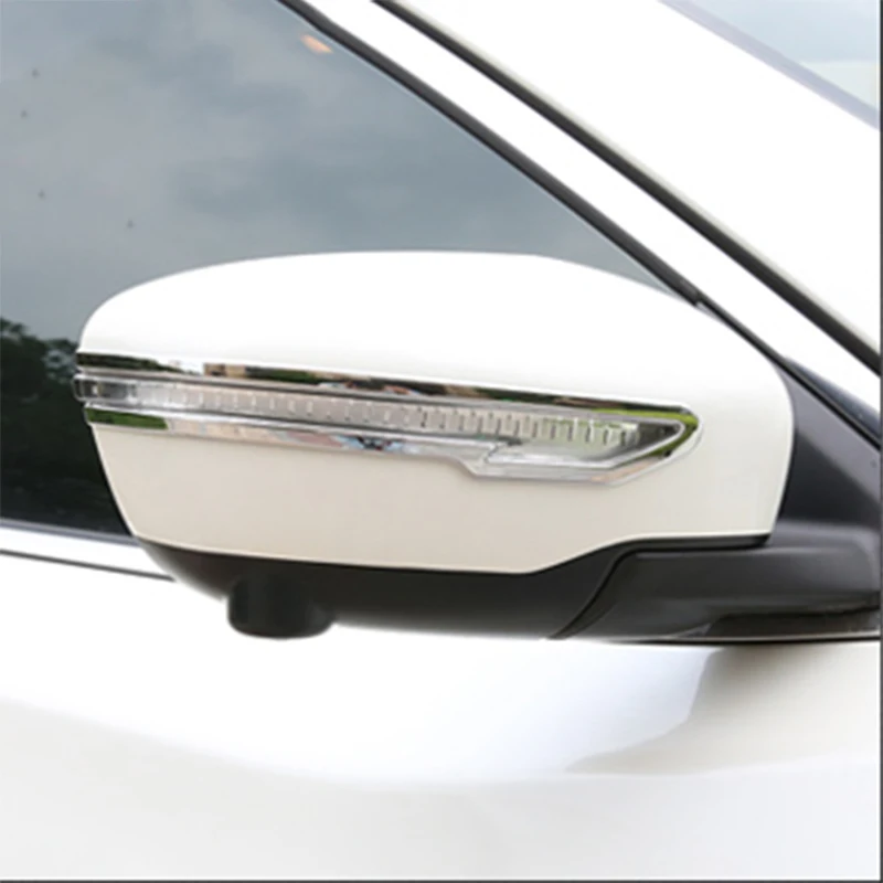 Хромированные полоски для автомобильных зеркал зеркальная Обложка Nissan Qashqai 2016 2017