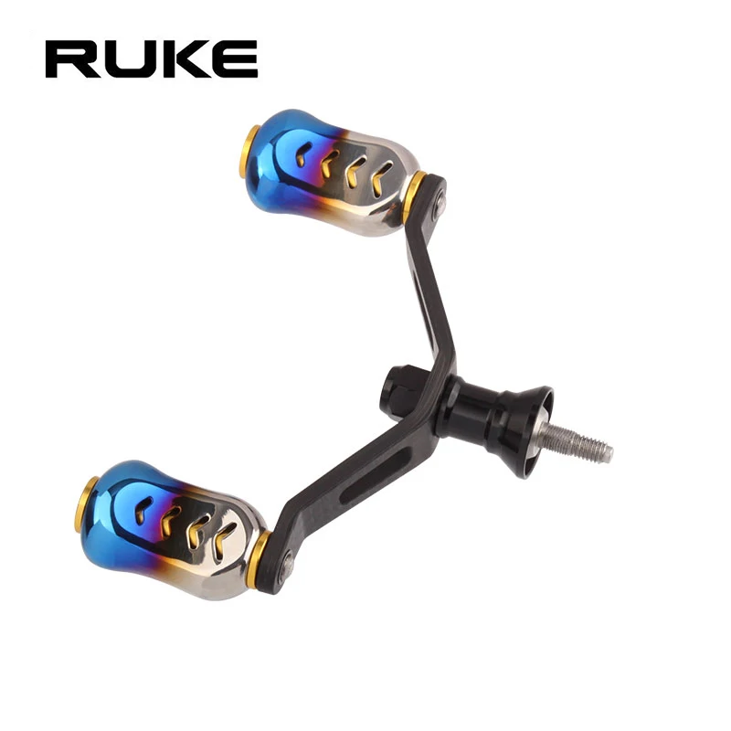 Рыболовная катушка с двойной ручкой и яркой металлической ручкой|Рыболовные