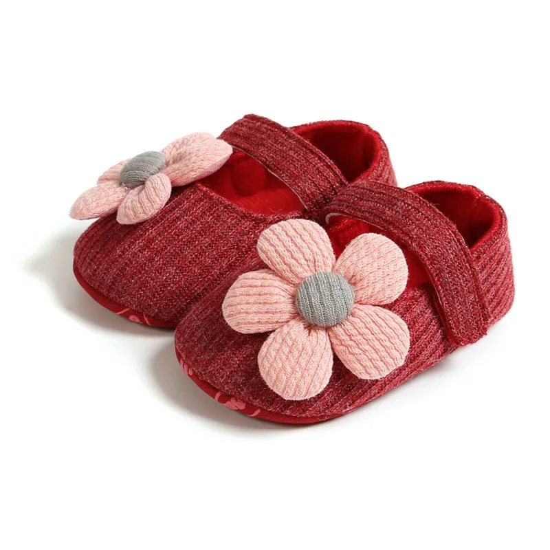 

Spring Autumn Baby Girl Anti-Slip Cute Casual Flower round toe Walking Shoes Sneakers Soft Soled Walkers Shoes