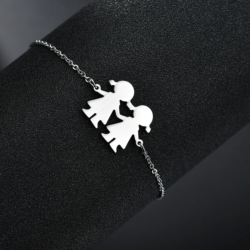 Браслет Sifisrri для детей и девочек регулируемый браслет из нержавеющей стали с