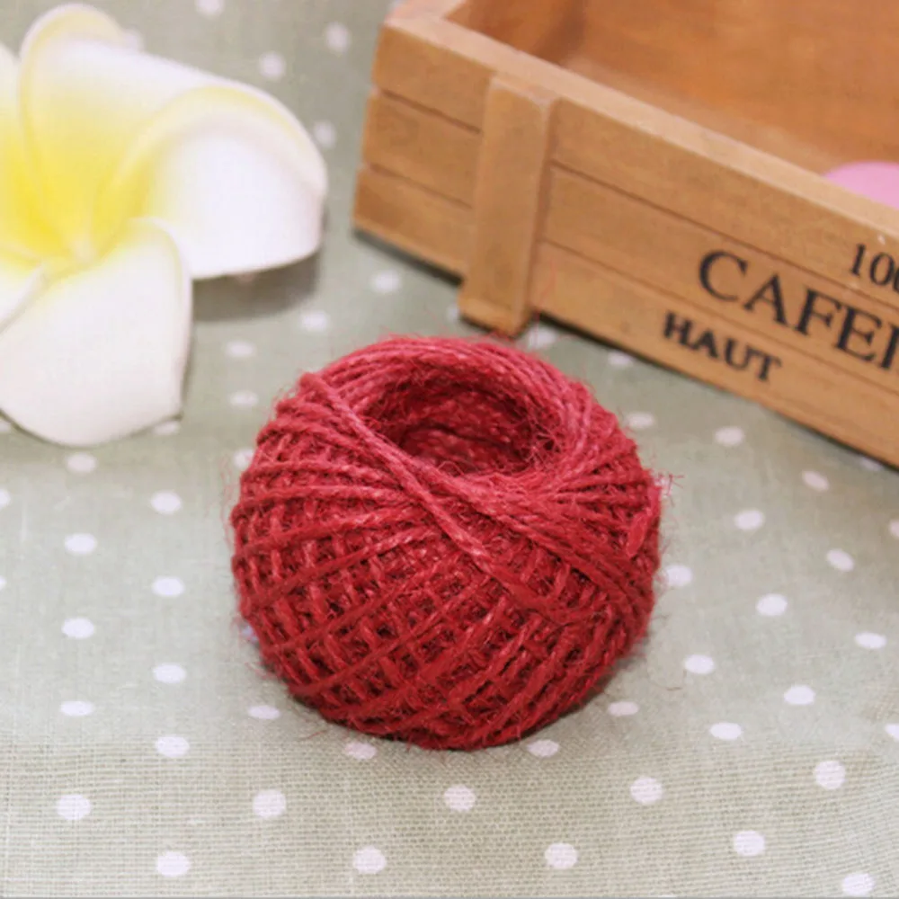 

1 Roll 3 Colors 10M Natural Jute Twine Burlap String Hemp Rope Wedding Gift Wrapping Cords Thread Events Party Decoration