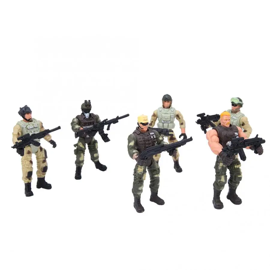 6 шт американских солдатов военная модель игрушки фигурку армии Игрушечные