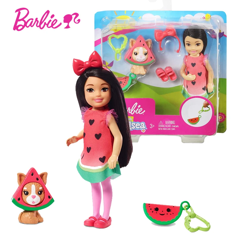 Кукла Барби клуб Челси маленькая Келли с ее питомцем друг меняющее платье