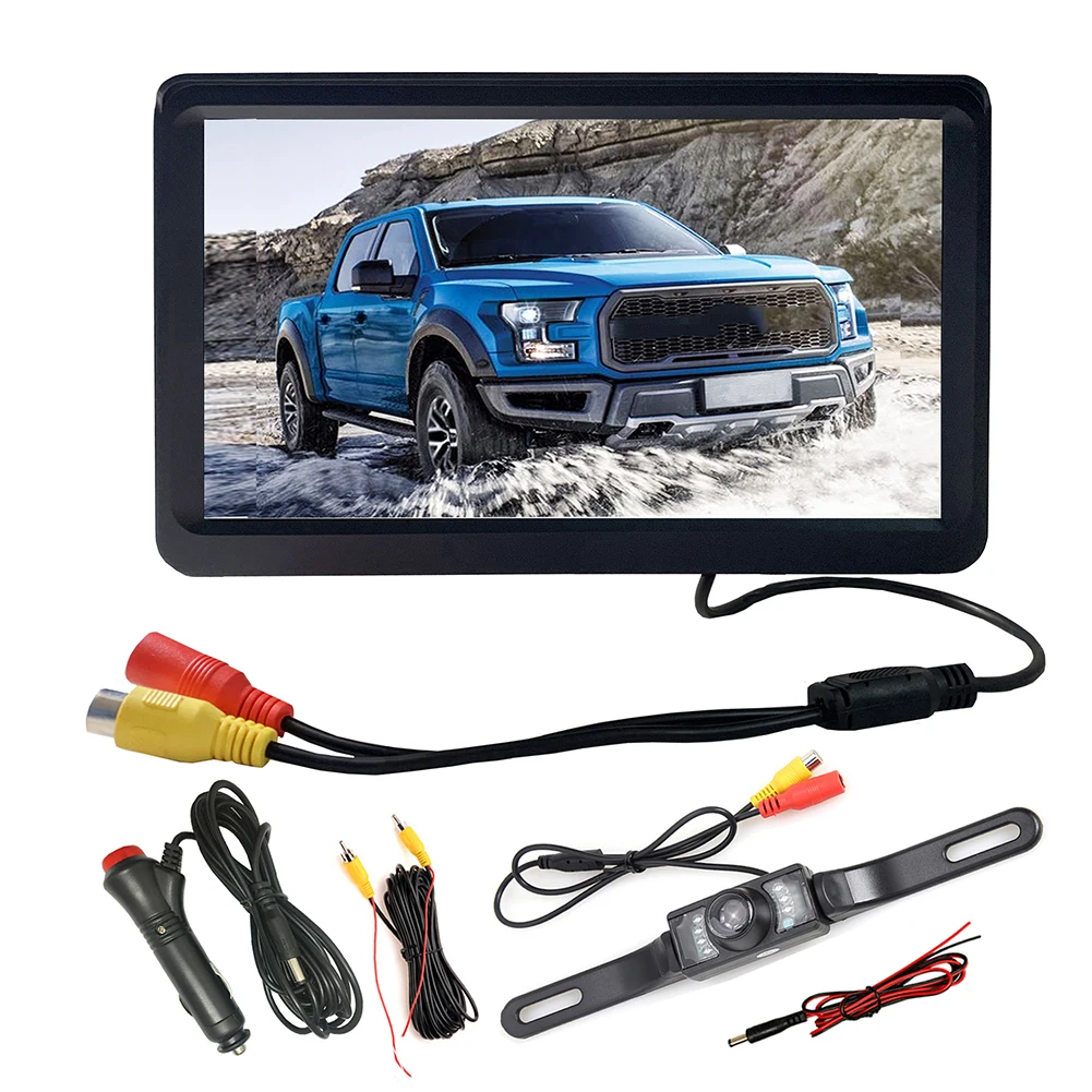 

7-дюймовый автомобильный монитор TFT LCD цифровой 8024x600 16/9 экран с камерой заднего вида для парковки автомобильные аксессуары