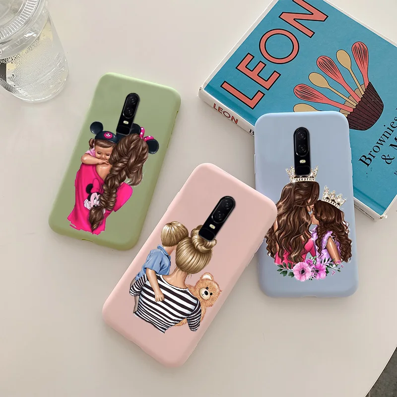 

Чехол для OnePlus 6, мягкий силиконовый чехол с рисунком для OnePlus 6T, модный противоударный защитный чехол для телефона для мамы и дочери