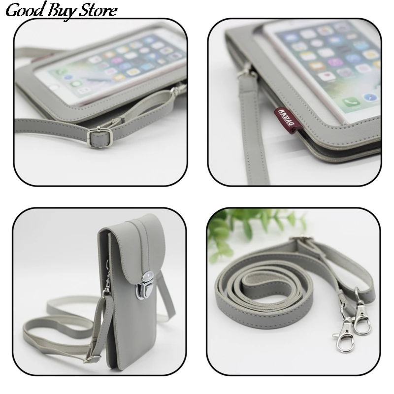 

Fashion Leather Phone Purse for Women Shoulder Wallet Bag Square Handbag Clutch Mini Messenger Bags Waterproof Travel Pocket