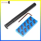 Карбидная вставка MGMN200, 10 шт. + 1 штука высокопрочного зажима, режущий инструмент для токарной обработки, поддержка расточной штанги + ключ