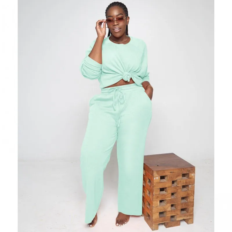 Женский Повседневный Спортивный костюм футболка с длинным рукавом и широкие