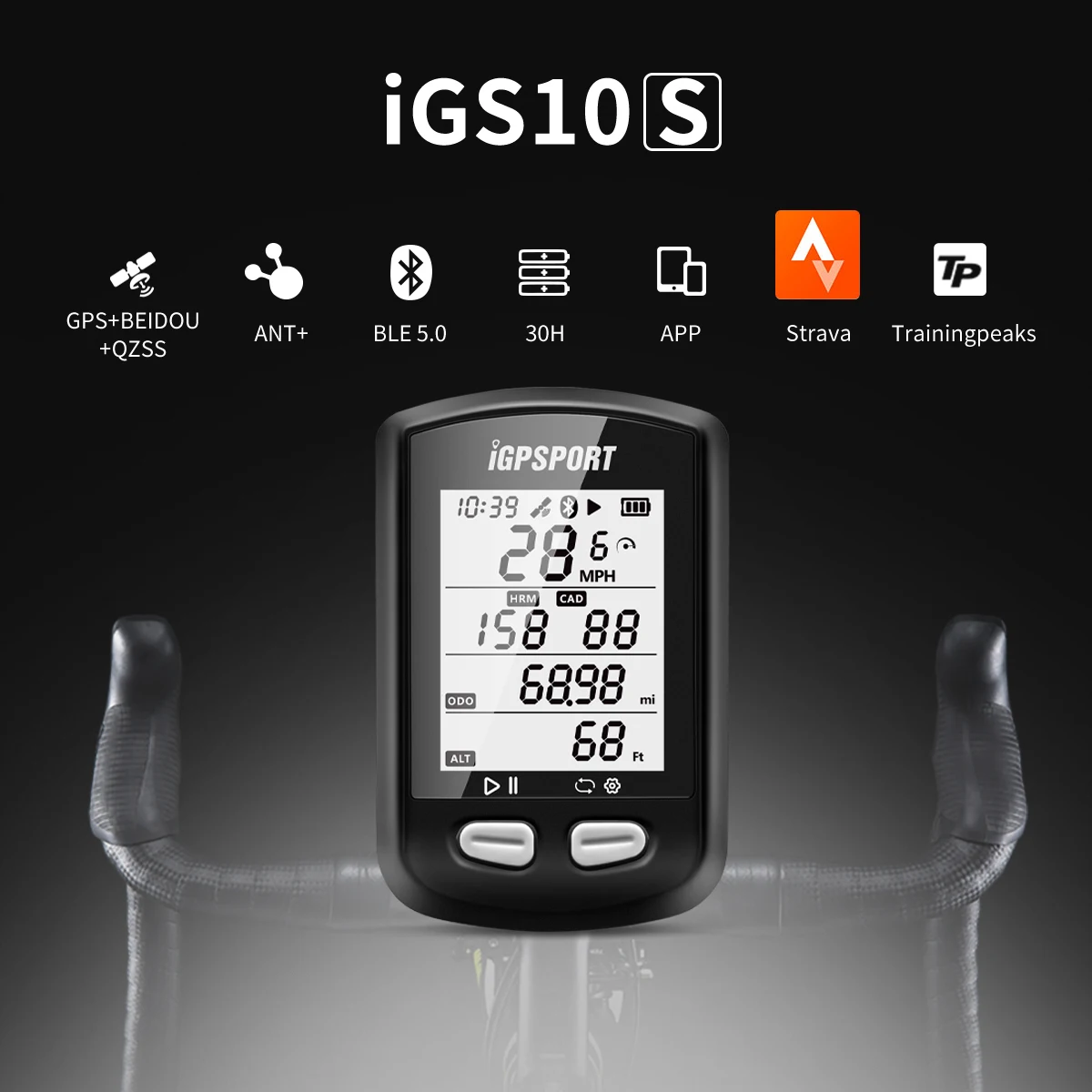 Велосипедный компьютер i GPS PORT iGS10 S с поддержкой Водонепроницаемый Спидометр 10