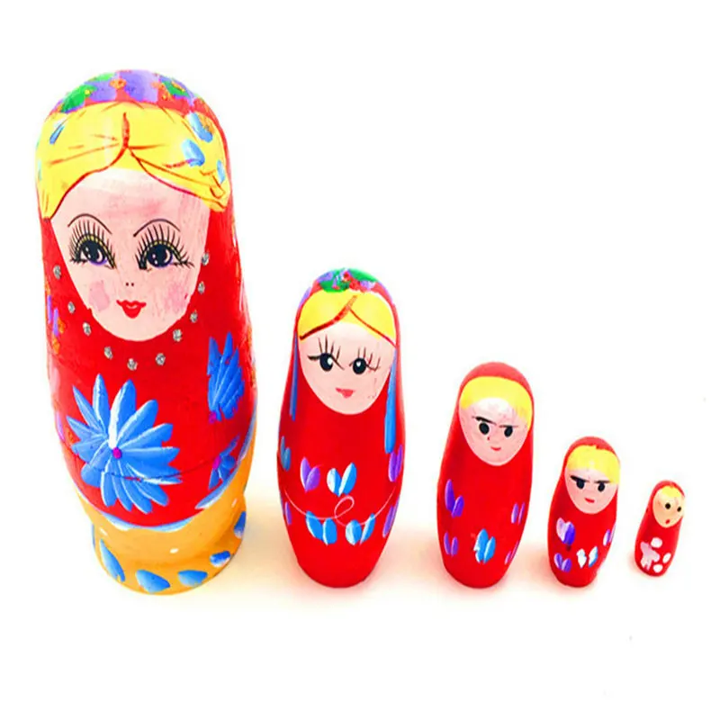 Деревянные игрушки матрешки пятислойные картины русские деревянные куклы для