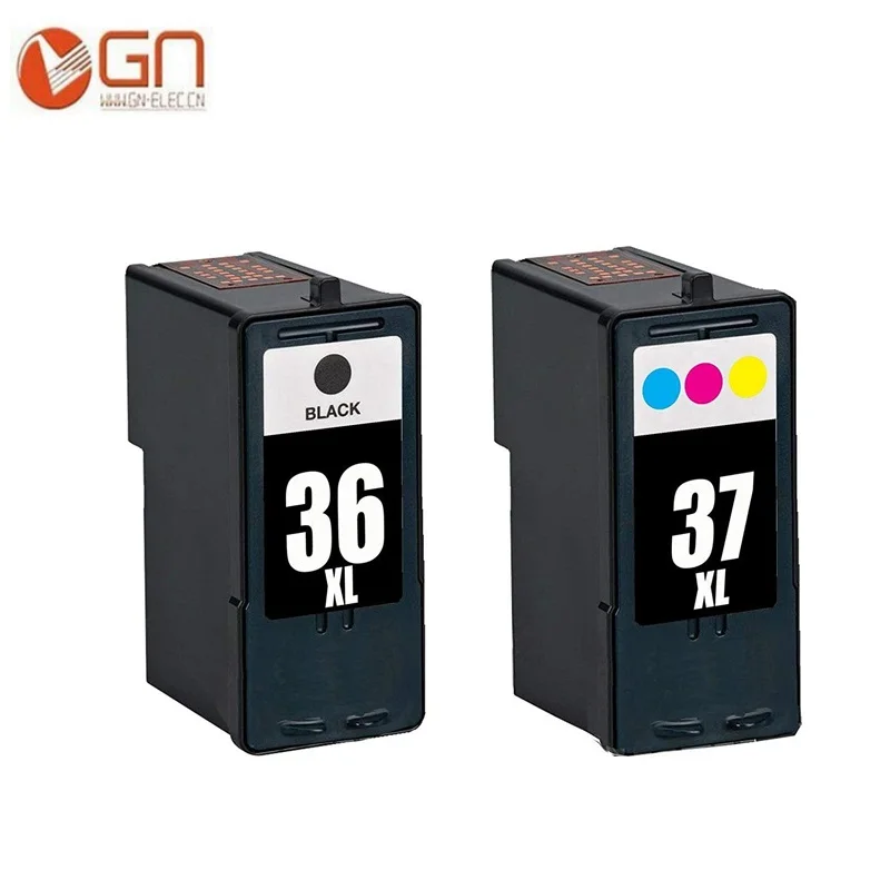GN 2 шт. в упаковке для 36xl 37xl для Lexmark 36, 37, чернильные картриджи для Lexmark X3650 X4650 X5650 X5650es X6650 X6675 Z2420 принтер - Цвет: 2pk