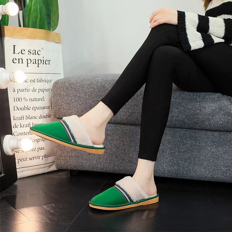 

Autumn And Winter Indoor Shoes Men's And Women's Thick Bottom Non Slip Bedroom Slippers Warm Winter Plush Slippers
