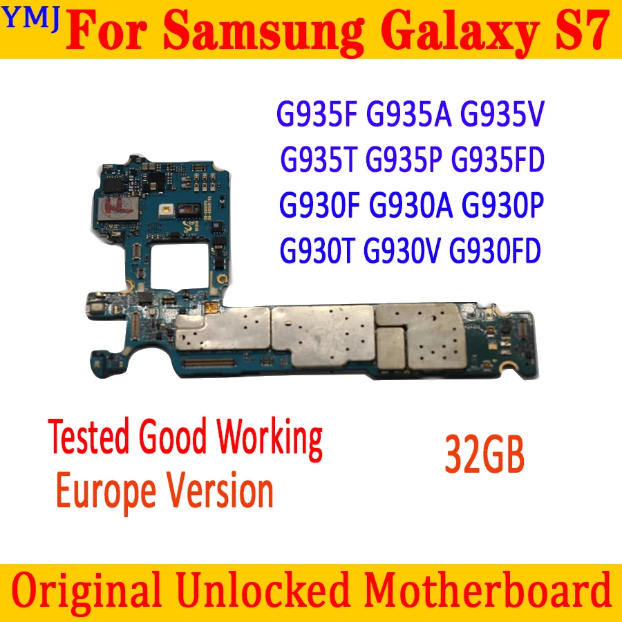 Оригинальный разблокированный для Samsung Galaxy S7 G930F G930FD G930V G935F G935FD материнская плата