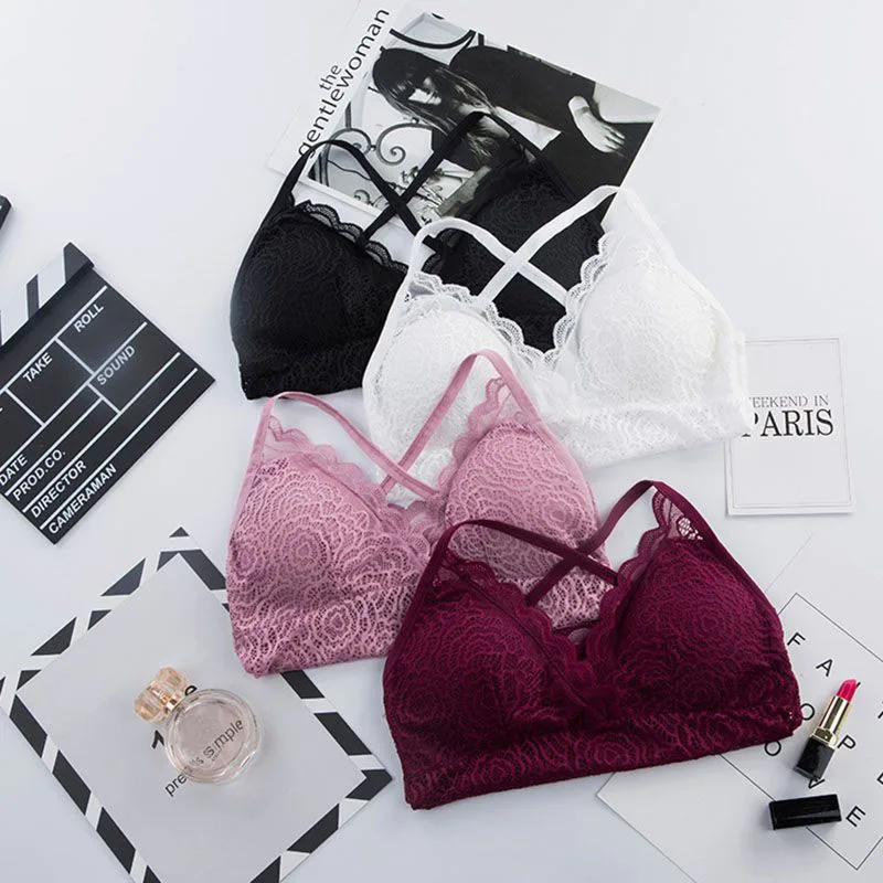 Hot Sale Women\'s Back Wireless Lace Tube Tops Bra Soft Brassiere Underwear Lingerie New | Женская одежда