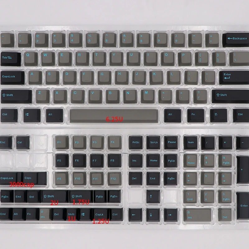 Набор чернильных зеленых колпачков для клавиатуры 123 клавиш Double Shot Process PBT cherry 3000