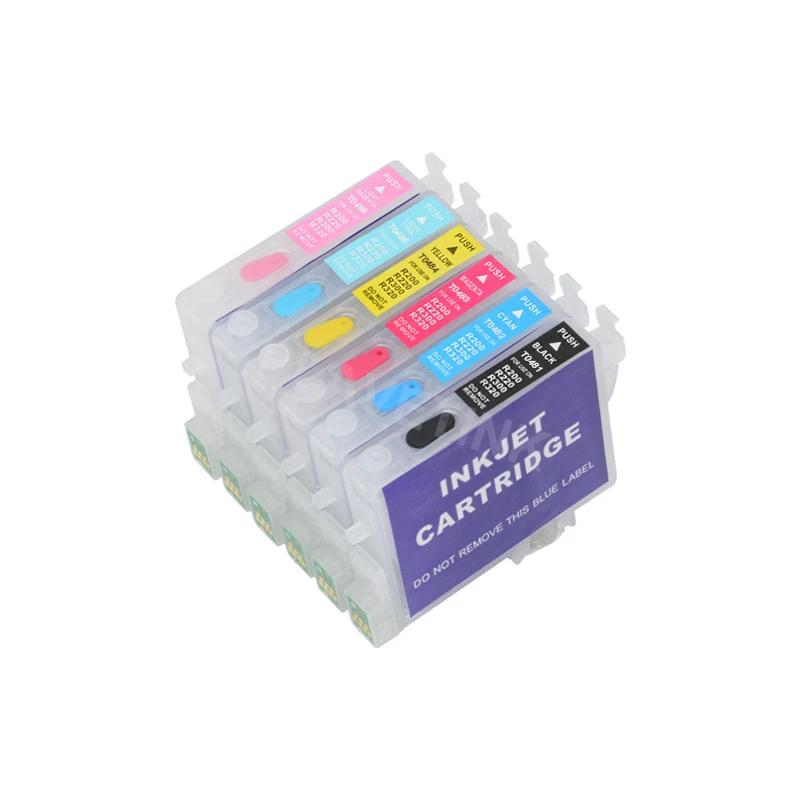 Картридж для заправки чернил Plavetink T0481-T0486 Epson Stylus Photo R200 R220 R300 R300M R320 R340 + 6 × 100 мл