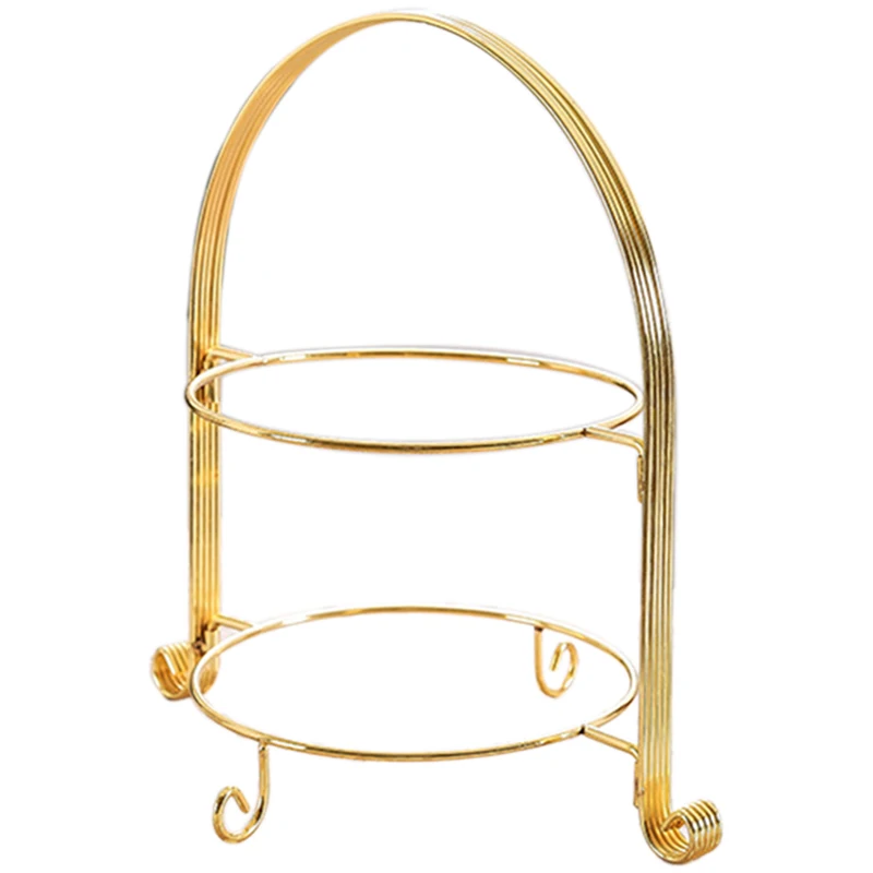 

Fruit Plate European Two - Layer Snack Rack Cake Display Rack Pastry Dish Serving Tray Fruit Candy Shelf Room Party Decoration