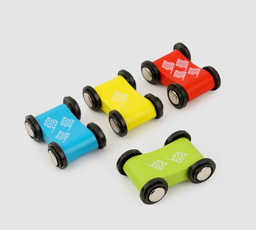 Раздвижные игрушечные машинки для деревянной железной дороги 3-этажная трасса и 4