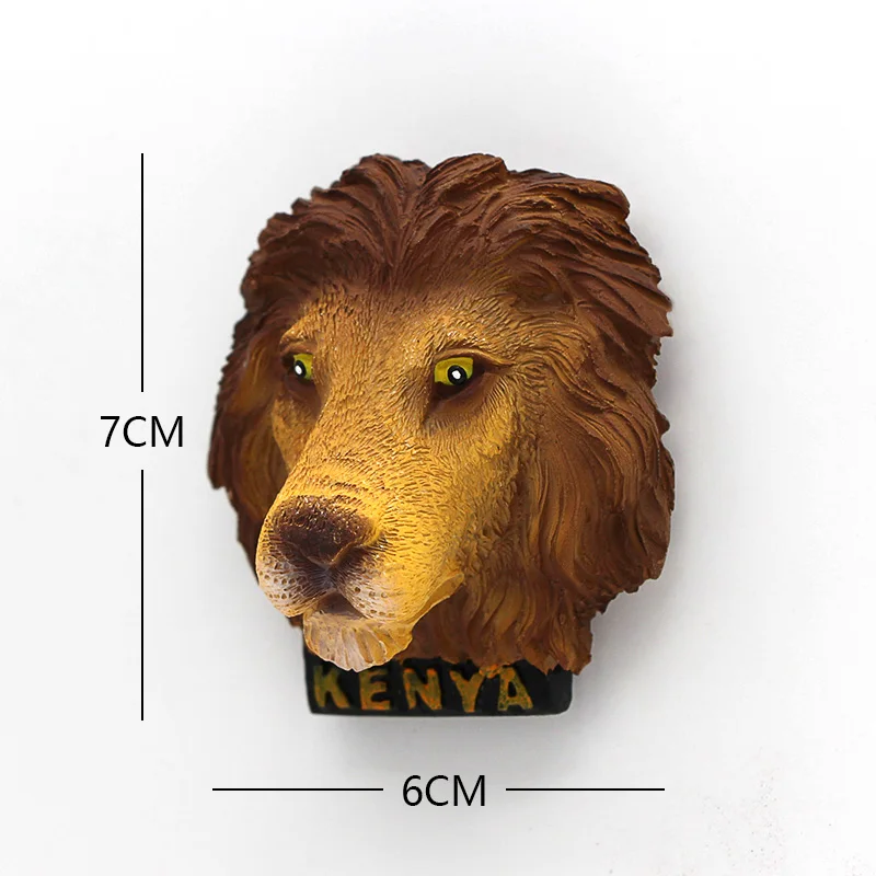 3d-модель в виде животного магнитные наклейки на холодильник Лев орангутан Кения
