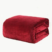 soft thicken coral fleece blanket sheet bedspread sofa air conditioning sofa quilt wash flannel solid color flannel blanket