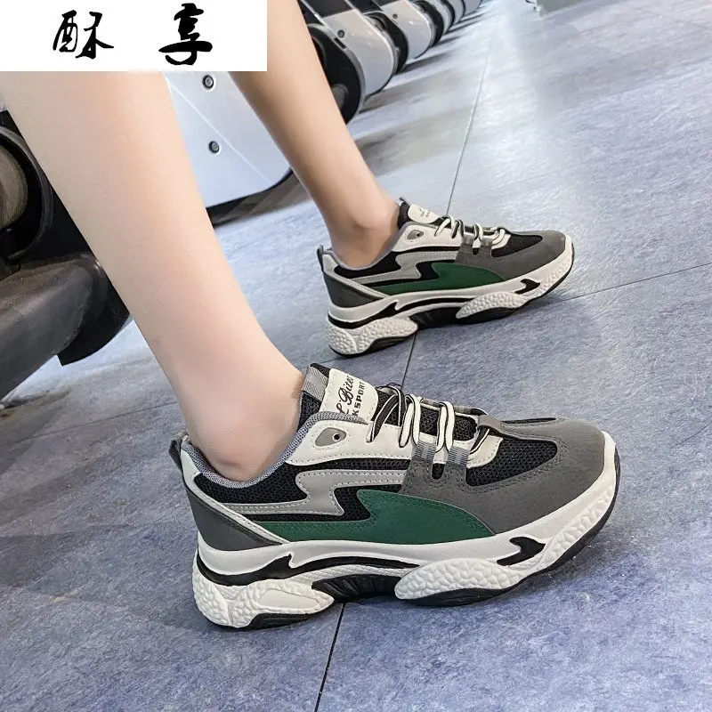 

2021 Spring New Woman Sneaker Mesh Breathable Casual Woman Shoes Lace-up Mixed Color Fashion Woman Comfortable Vulcanized Shoes