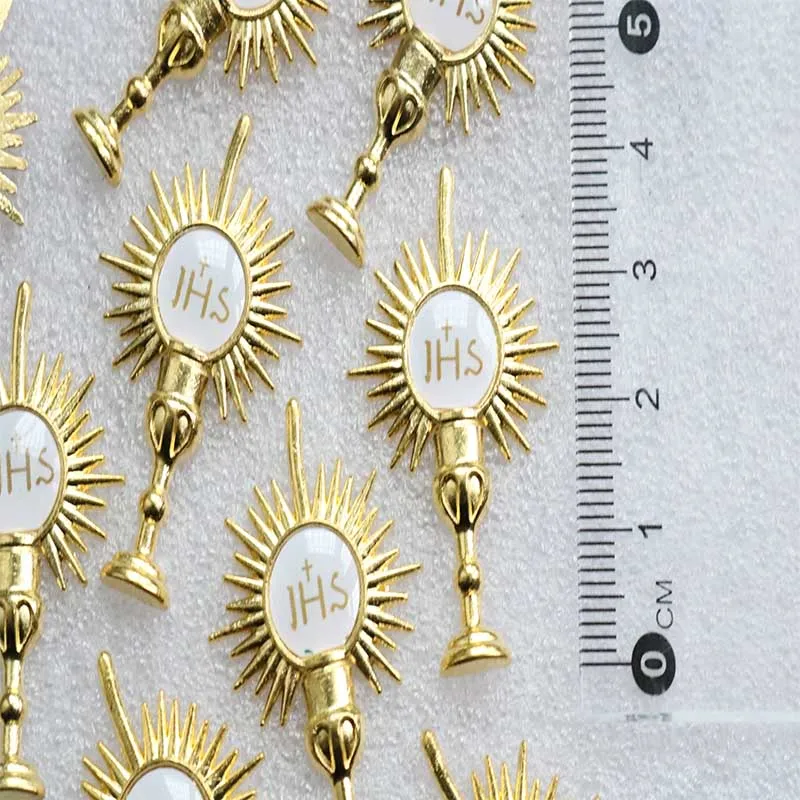 30 штук/религиозный мир золотой Иисус Спаситель человечка Крест Святого Грааля