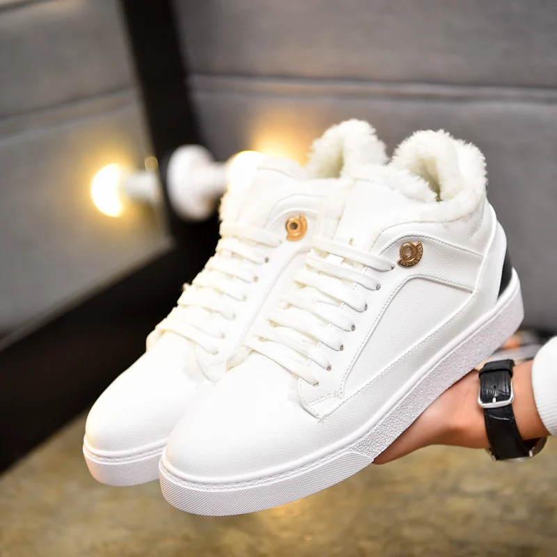 

Winter Warm Plush Sneakers Male Casual Shoes Mens Tenis Luxury Shoes Trainer Race Shoes Fashion Loafers Board Shoes For Men