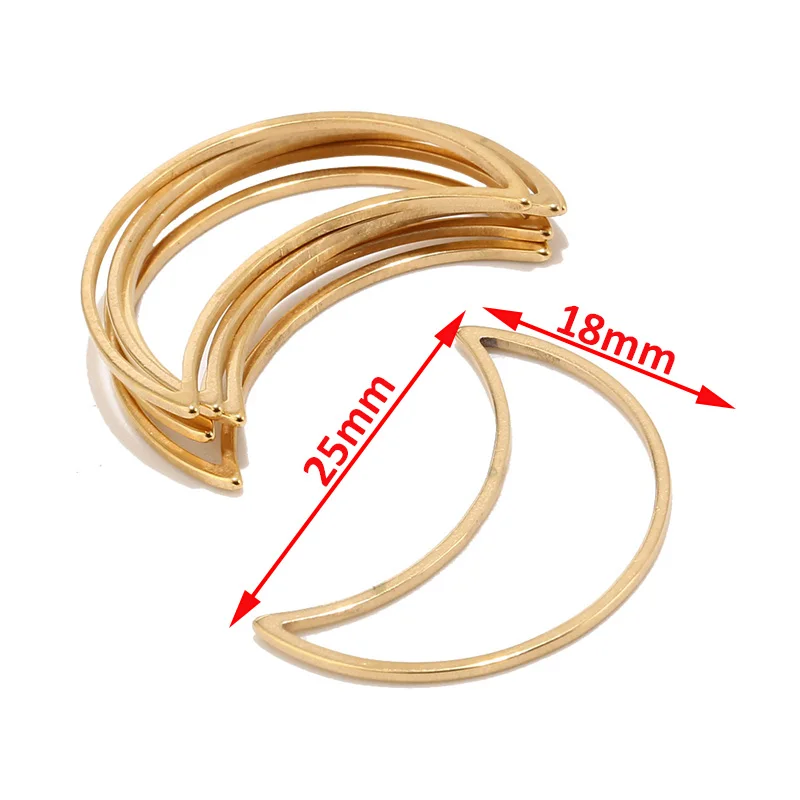 10 шт./лот квадратные подвески из нержавеющей стали в виде капли воды золотые