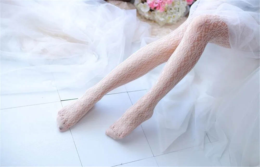 Сексуальные женские колготки с розовым цветком кружевные сетчатые ажурные чулки