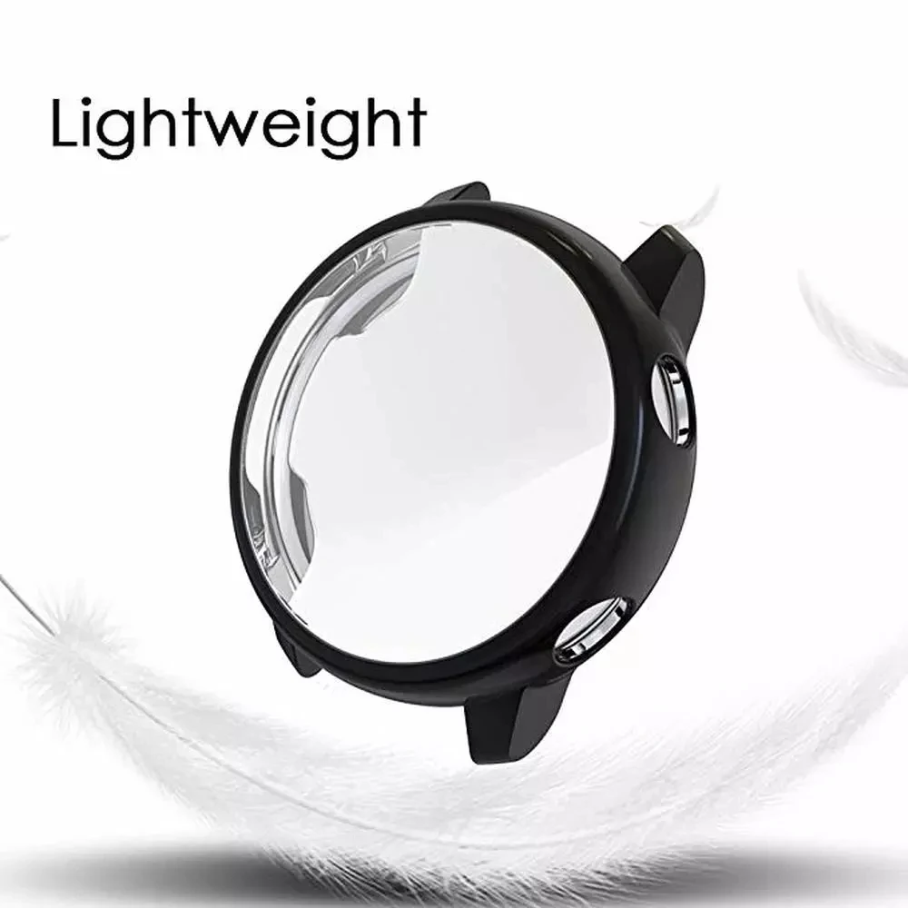 2-в-1 Ремешок + Чехол для Samsung Galaxy Watch Active 2 44мм 40мм Полное Покрытие Силиконовый Смарт-браслет для умных часов Браслет Комбинированный TPU Бампер