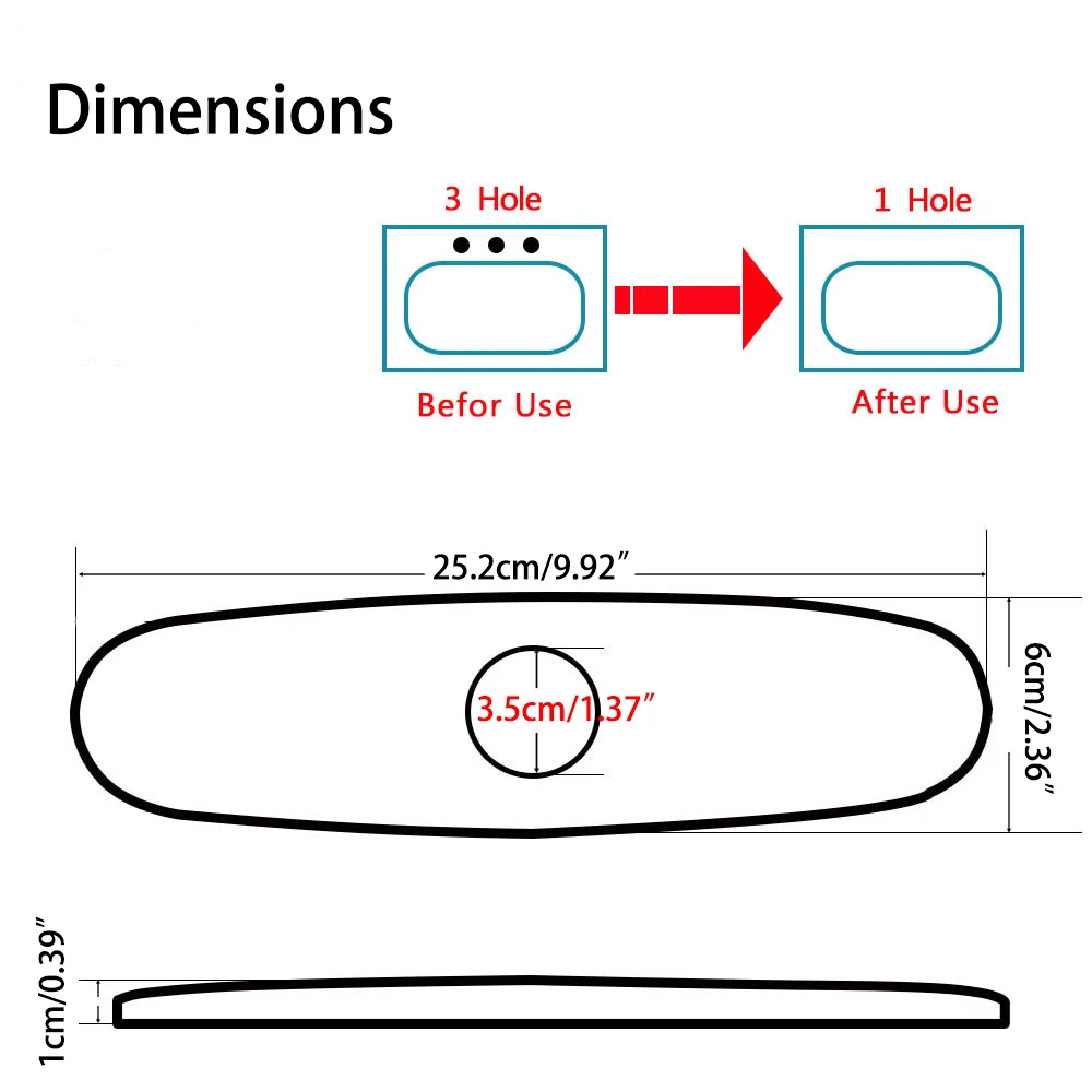 

Kitchen Faucet Accessories Hole Cover Deck Plate For Kitchen Sink Faucet Bathroom Kitchen Sink Faucet Hole Cover Deck Plate