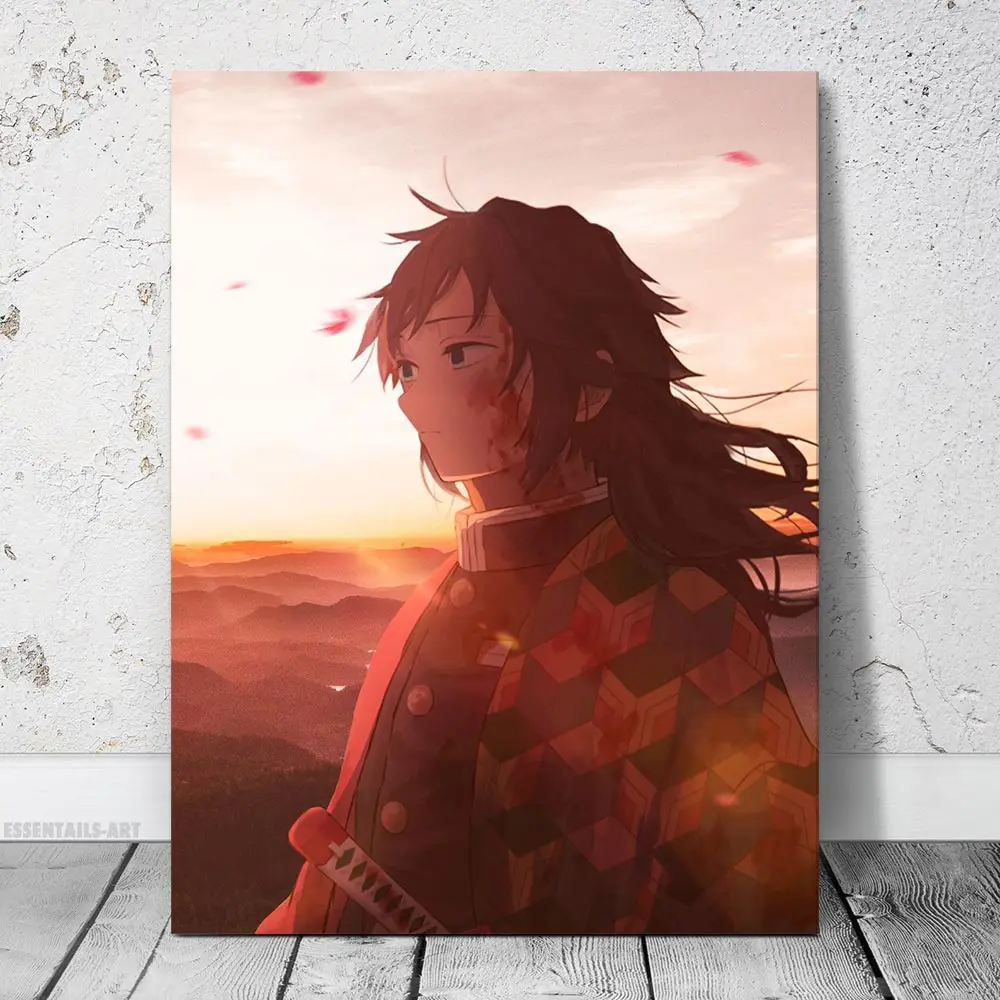

Giyu Tomioka Demon Slayer Kimetsu no Yaiba Anime Decoration Print Home Decor Canvas Painting Bedroom Living Room Wall Art Poster