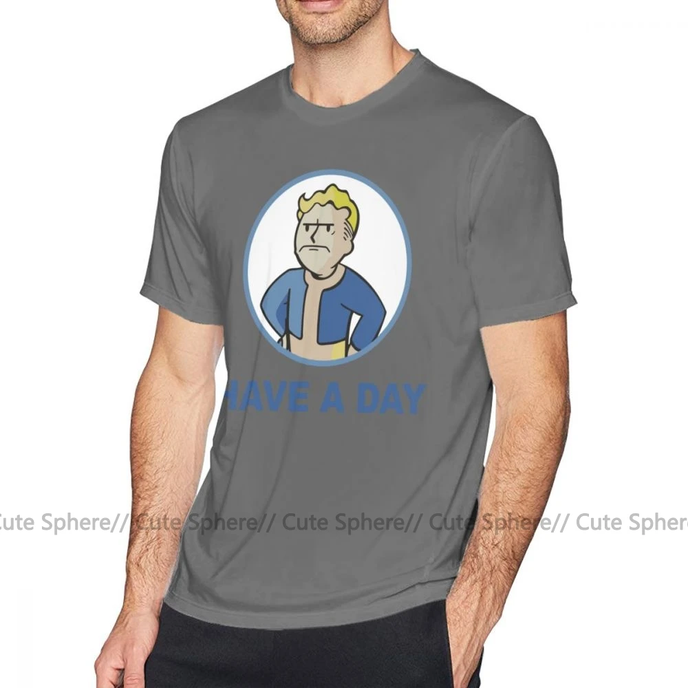 Мужская футболка с коротким рукавом Fallout Повседневная из натурального хлопка