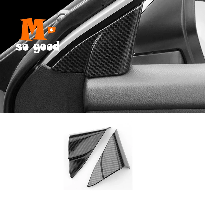 

Матовые/Углеродные чехлы из АБС-пластика для передней треугольной рамы, наклейка на переднее окно для Toyota Camry 2018 2019