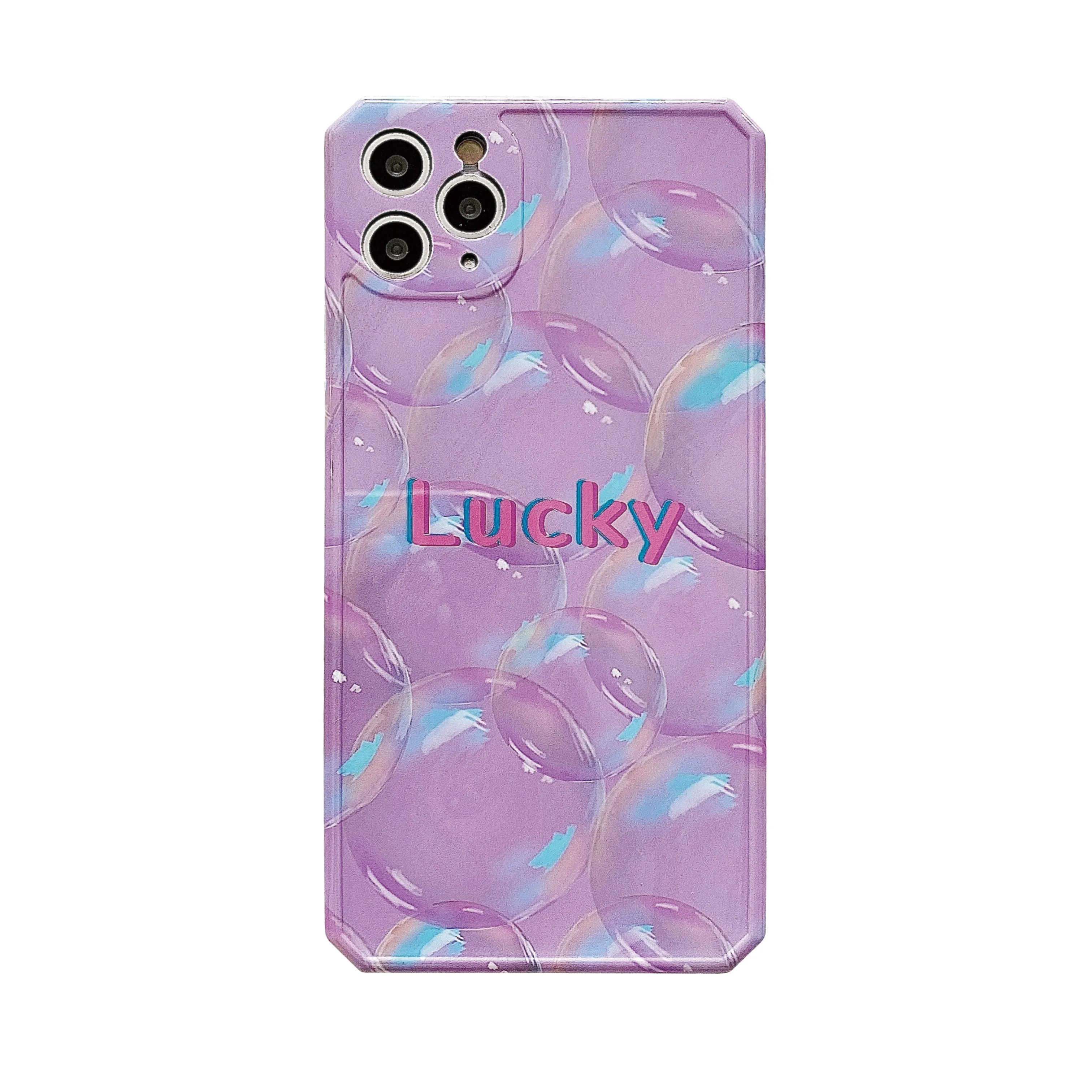 

The purple lucky bubble pattern is suitable for iPhone 11 and iPhone 12 series mobile phone cases