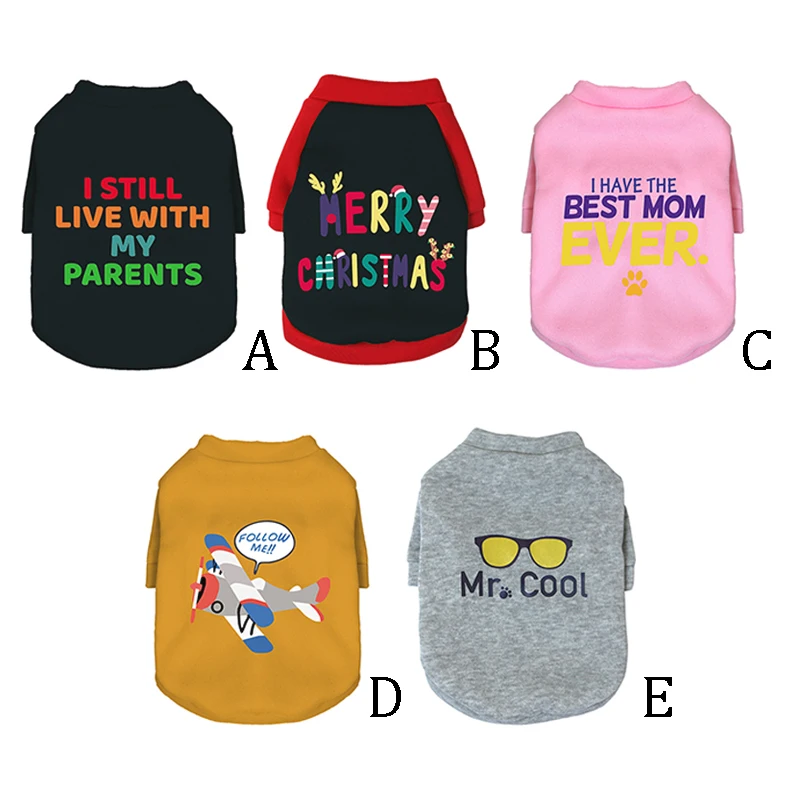 Хлопковый свитшот для питомцев Флисовая теплая одежда собак на холодную погоду с