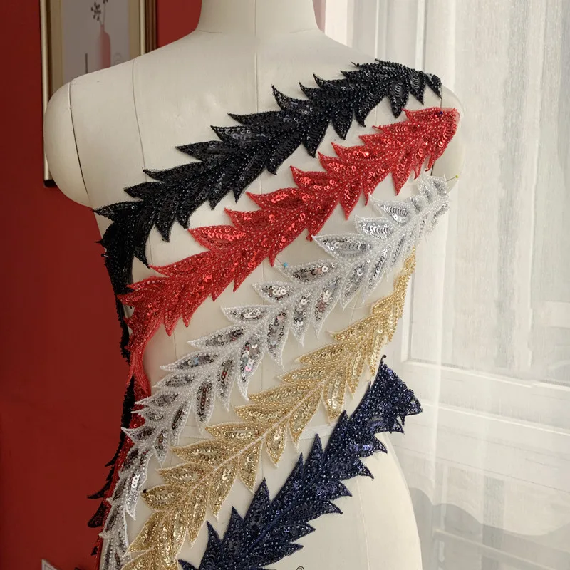 Новинка Ретро стиль Золотой лист вышивка бисером блестки пояс тиара свадебное