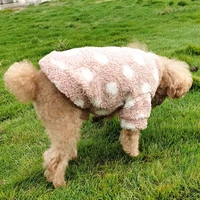 dot pet cardigan pashmina dog clothing two legged cat coat warm schnauzer clothes pomeranian outwear teddy knitwear winter gown