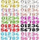 40 дюймов Большой размер Фольга шар розовое золото серебро розовый синий черный гелиевые шары в виде цифр вечерние украшения на день рождения