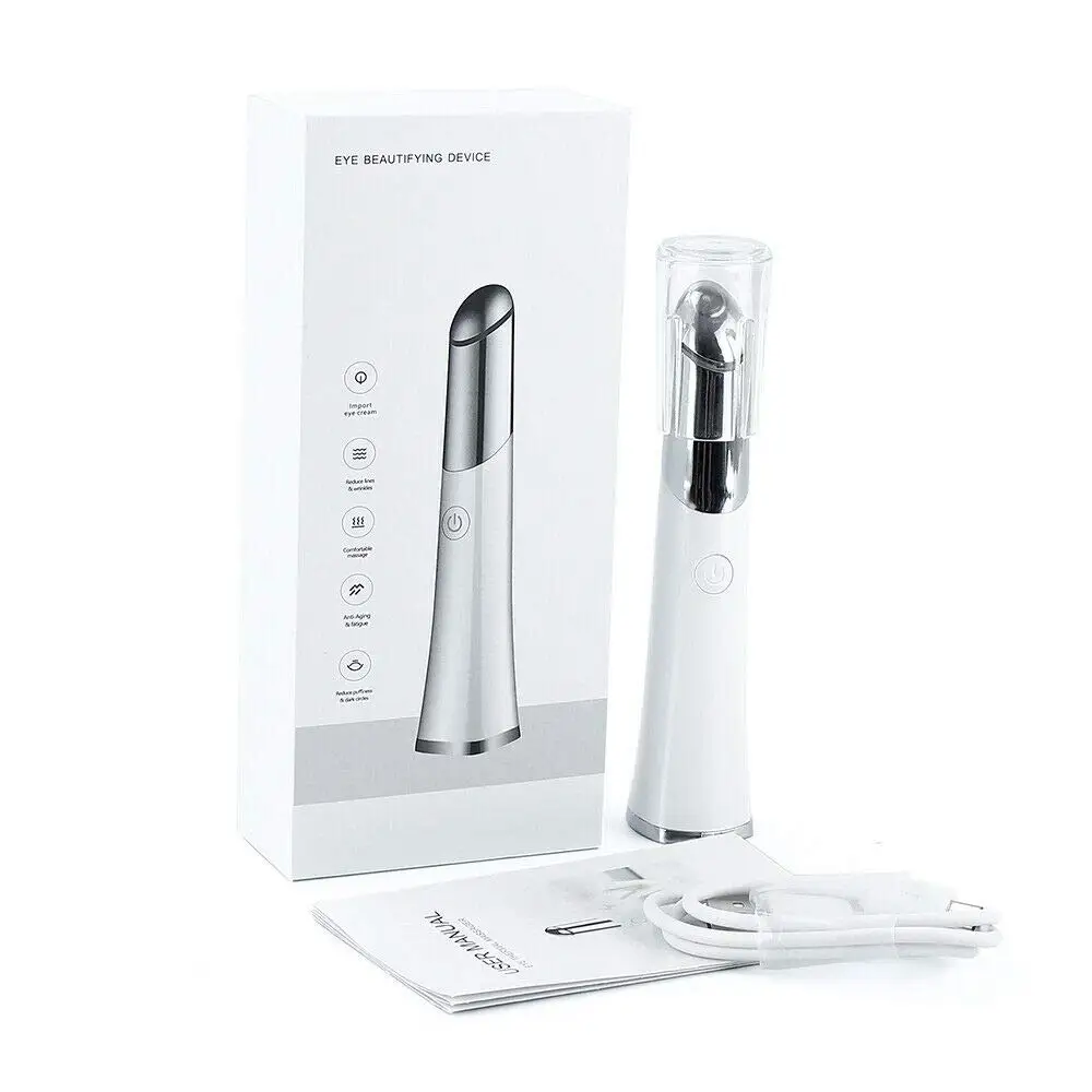 

Electric Ionic Heated Eye Massager Device Lip Facial Massage Vibration Thin Face Magic Stick Anti & Wrinkle Beauty Eye Care Tool
