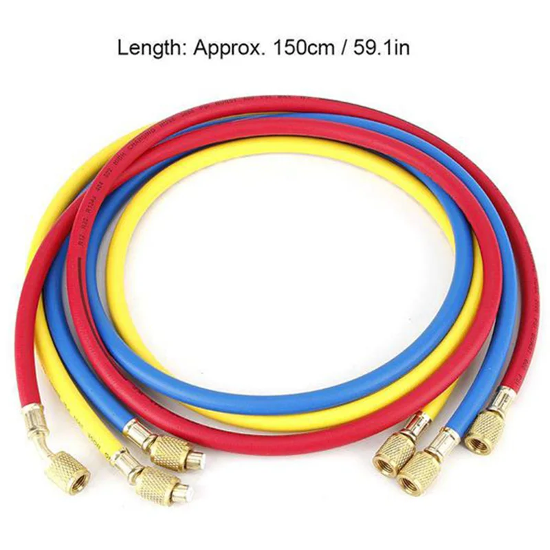 Холодильные зарядные шланги 3 шт./компл. 1 5 м для R R134A R410A R22 R12 R502 Testo 550 инструменты