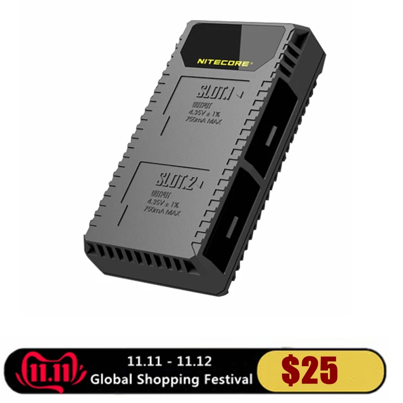 1 шт. Nitecore UGP5 для gopro hero 5 черный USB двойной Слоты Зарядное устройство gopro hero 5 gopro hero 6 gopro hero 7 черный аккумулятор