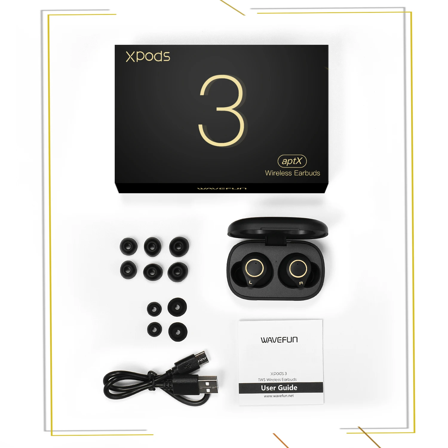 Wavefun XPods 3 Bluetooth наушники HIFI aptX наушники IPX7 беспроводные наушники сенсорное управление беспроводные наушники Bluetooth 5,0