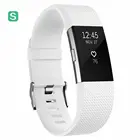 Сменный силиконовый браслет для Fitbit Charge 2  2 часа, ремешок для наручных часов, белый маленький размер
