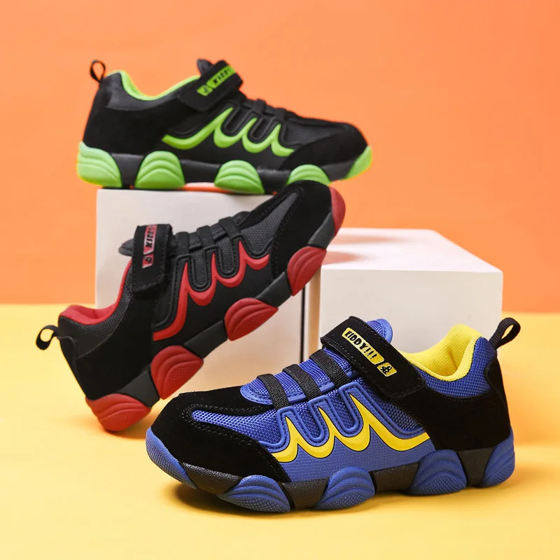 

Kids Shoes for Baby Boys Running Sneakers Genuine Leather with Anti-Slip Sole and Cotton Mesh Inside Sports Shoes for Baby Girls